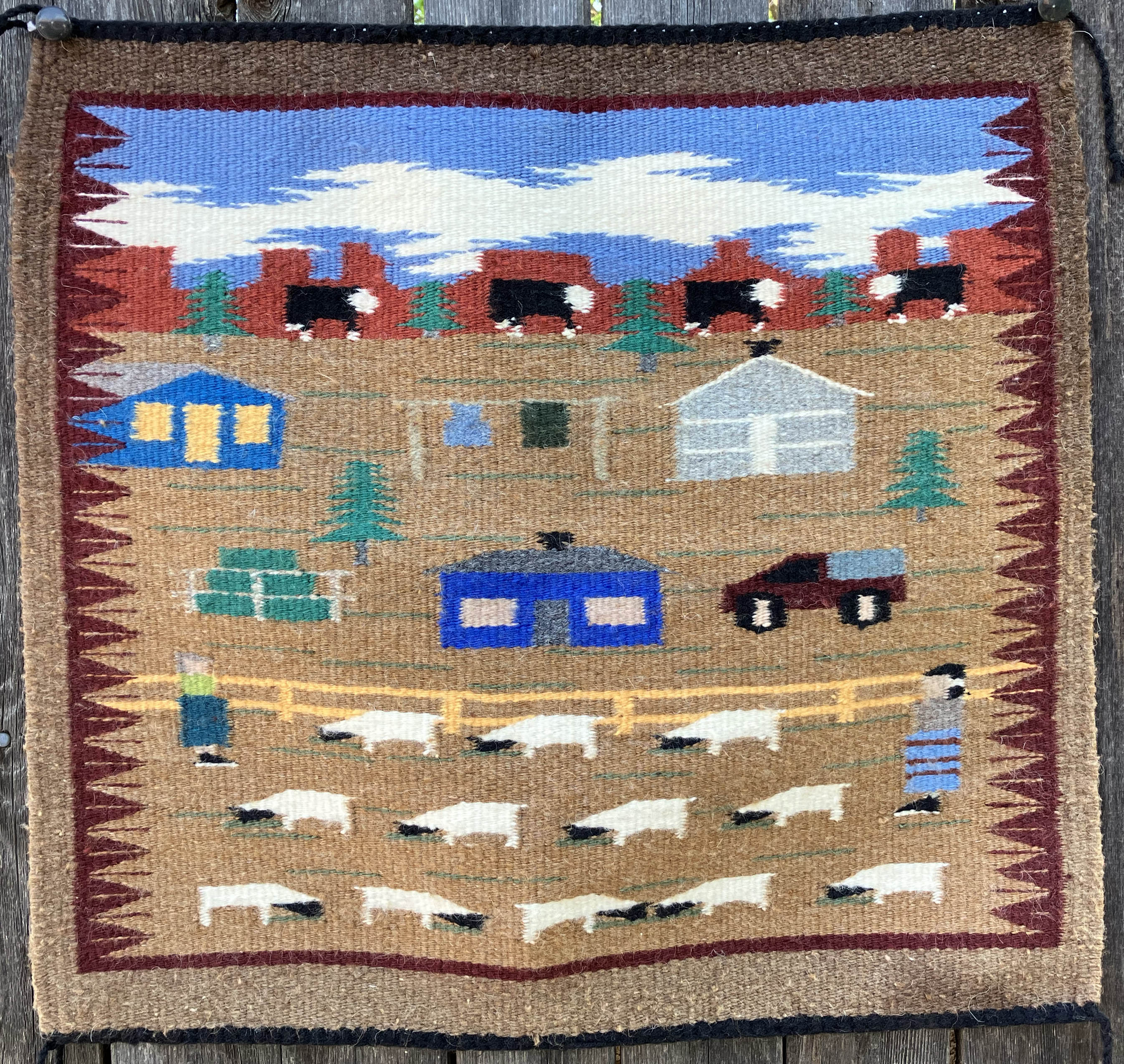 Cecelia Curley | Navajo Pict Rug | Penfield Gallery of Indian Arts | Albuquerque, New Mexico